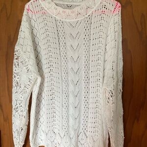 Elegant White Knit Sweater
